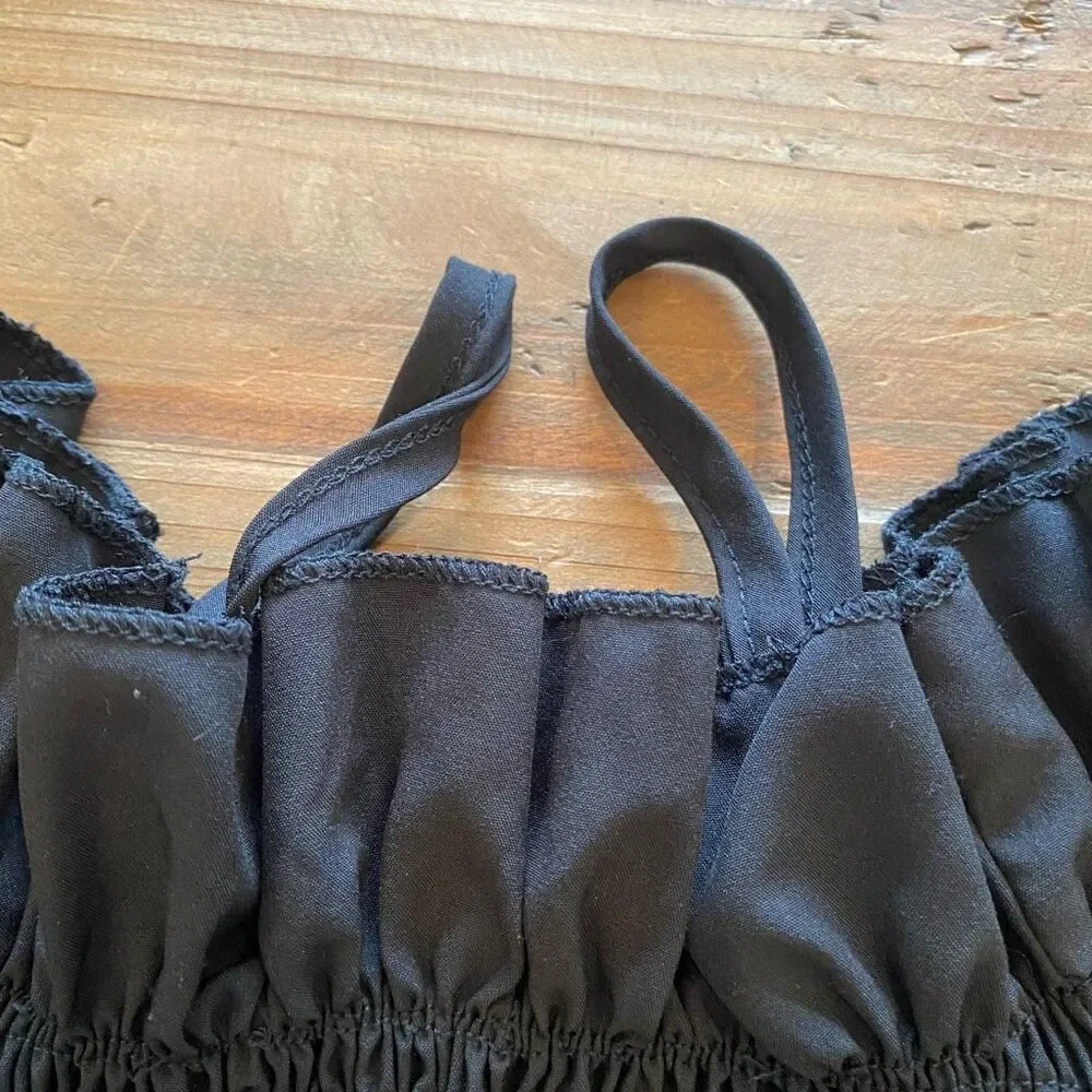 Shein Black Shirred Dress Or Tunic Size 5
